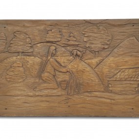 Sculpture bas-relief signée 