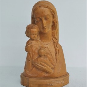 Sculpture en bois, buste, statue