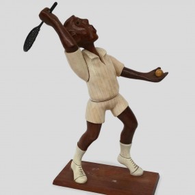 Tennis player carving, Italian sculpture