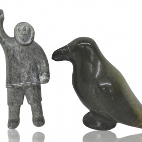 Sculptures Inuits en pierre, signées