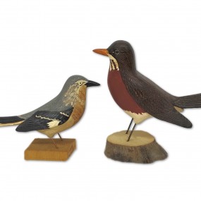 #53168 - 165$ ch. Sculptures signées par Léo Chagnon, Sorel, oiseaux 