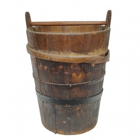 Seau décoratif en bois, chaudière 
