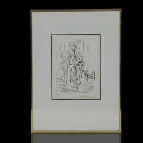 Sérigraphie de gravure signée Blanche Bolduc, lithographie Sérigraphie de gravure signée Blanche Bolduc, lithographie