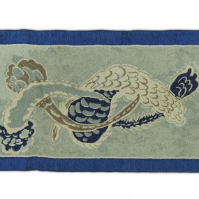 Hooked rug signed Georges-Édouard Tremblay 