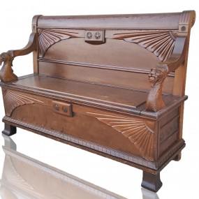 Stellar hall walnut bench 