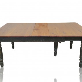 Superbe table rustique avec rallonges, coloration et plateau restaurés