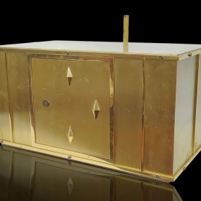Art Deco brass tabernacle with diamond door