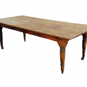 Rustic kitchen turned legs table 