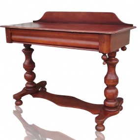 Table murale avec piétement tourné