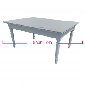 #58619 -  Antique green farm table. Perfect for the kitchen, butterfly table
