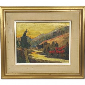 Oil on masonite painting  signed J.P. Labelle 