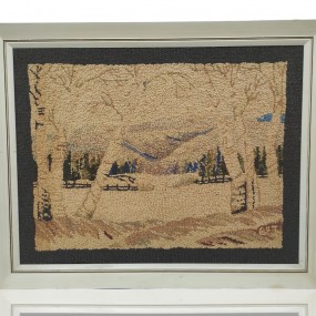 Tapis crocheté signé Georges-Édouard Tremblay Tapis crocheté signé Georges-Édouard Tremblay