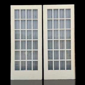Antique wooden French doors