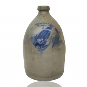 Rare stoneware Moses Farrar jug, St-Johns C.E.