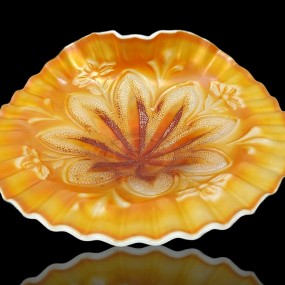 Carnival plate glass, dish
