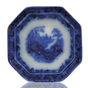 #57129 - 85$ Vaisselle flow blue signé J. Goodwin, bol 