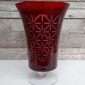 Vase en verre '' cranberry ''