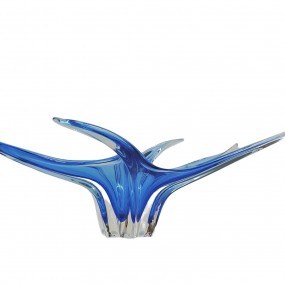 Vase en verre soufflé, vide-poche, vaisselle de collection 