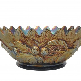 Carnival glass berry bowl, dishes 