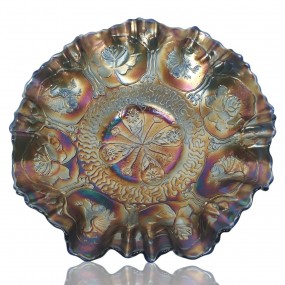 Dragon and lotus carnival glass dish Dragon and lotus carnival glass dish