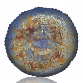 Paon and urn carnival glass dish Paon and urn carnival glass dish