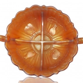 Vintage carnival two fruits glass 