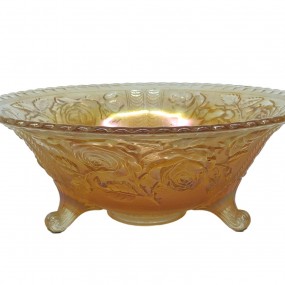 #62610 - 85$ Vintage oepn rose merigold carnival glass