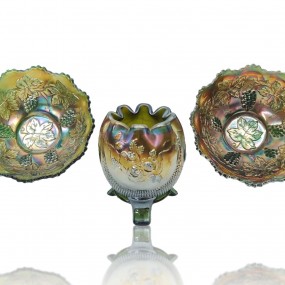 Carnival glass dishes 