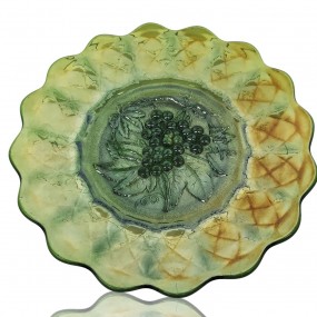 Decorative Canival glass heavy grape plate 