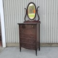 Highboy dresser with mirror - 8