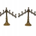 2 chandeliers ajustables en laiton  - 1