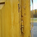 Antique Quebec pine cupboard, armoire, forged nails, circa 1830 - 6