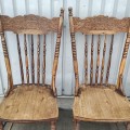 Set of 4 press-back antique chairs  - 3