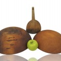 Antique wooden bowl, wooden spoon - 2