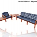 Ensemble de salon mid-century modern Peter Hvidt & Orla Mølgaard-Nielsen, divan, fauteuil, table de salon  - 1