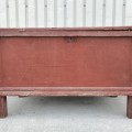 Nice antique blanket chest, original color and sqaure nails assembly - 3
