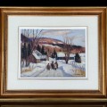 Huile sur toile, tableau, peinture signée Marcel Fecteau - 1