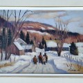 Huile sur toile, tableau, peinture signée Marcel Fecteau - 2