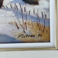 Huile sur toile, tableau, peinture signée Marcel Fecteau - 3