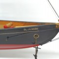Goélette miniature signée Lucien Leclerc, voilier, bateau - 7