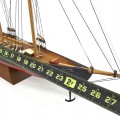 Goélette miniature signée Lucien Leclerc, voilier, bateau - 6