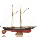Goélette miniature signée Lucien Leclerc, voilier, bateau - 4