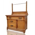 Petit bureau chiffonnier en chêne, idéal comme table de chevet - 1