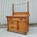 Petit bureau chiffonnier en chêne, idéal comme table de chevet - 7