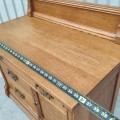 Petit bureau chiffonnier en chêne, idéal comme table de chevet - 4
