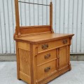 Petit bureau chiffonnier en chêne, idéal comme table de chevet - 6