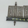 Antique decorative hinges. Etched metal. Architectural detail. - 3