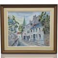 Huile sur masonite signée J. Vezina (20'' x 24''), tableau, peinture  - 1