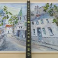 Huile sur masonite signée J. Vezina (20'' x 24''), tableau, peinture  - 3