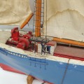 4 feets long wooden folk art sailboat - 7